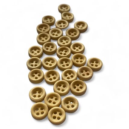 10mm Natural Round 4 Hole Wooden Buttons Baby Sewing Haberdashery Cardmaking
