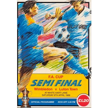 WIMBLEDON v LUTON TOWN FA CUP SEMI-FINAL 1988