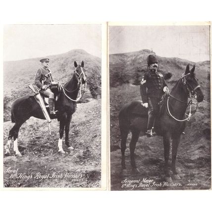 8th Kings Royal Irish Hussars 2x Military Dainty Novels Postcard s