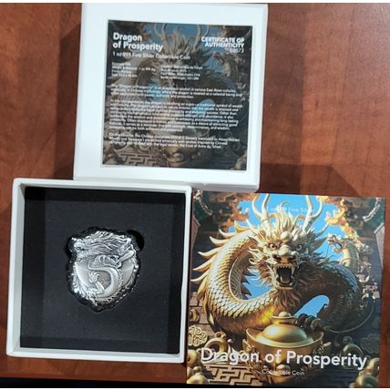 1 Oz Silver Collectible 2025 Dragon of Prosperity Mintage Of 399