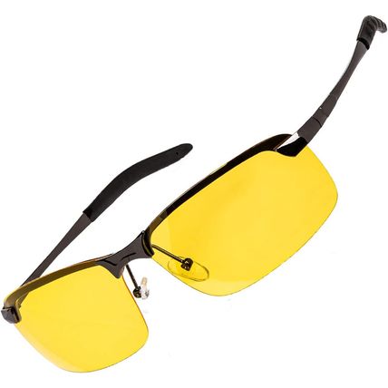 Night Driving Glasses anti Glare Polarized with Stylish Case - Night Vision/ Tac