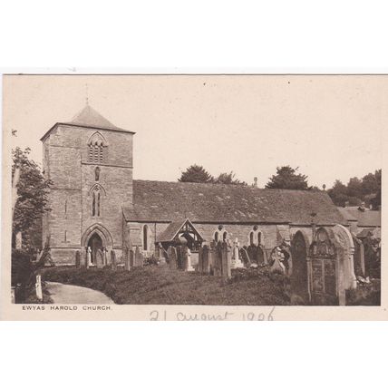 ED 83 EWYAS HAROLD CHURCH. PRINTED POSTCARD