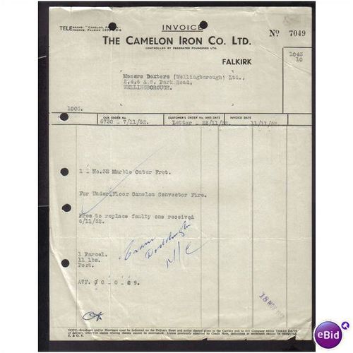 THE CAMELON IRON CO LTD,FALKIRK,SCOTLAND ,11/11/52