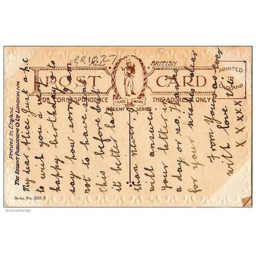 Artist Drawn River Scene Best Birthday Wishes Postcard (GR1027)
