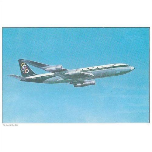 Olympic Airways Boeing B707 320 Aircraft Postcard (A13700)