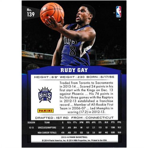 2013-14 Panini - #139 - Rudy Gay