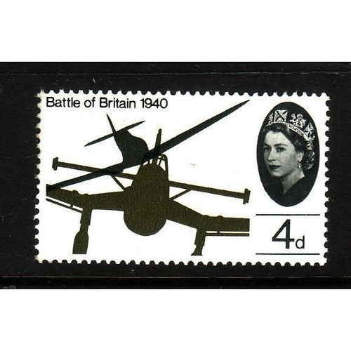 GREAT BRITAIN 1965 BATTLE OF BRITAIN 4d SPITFIRE AND STUKA SG 675 U/M MINT