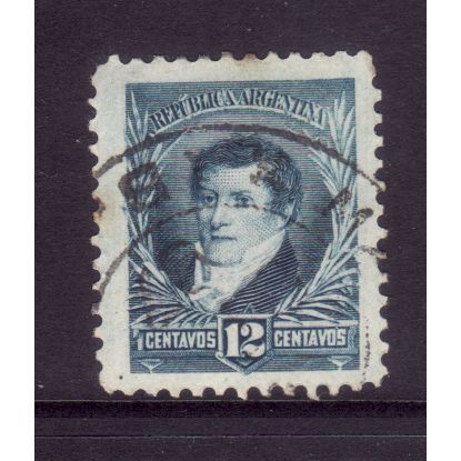 ARGENTINE 1892 SG148 12c BLUE BELGRANO FINE USED