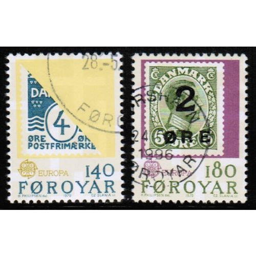 1979 Faroe Is. Sc# 43-44 used - Europa / stamp on stamp set of 2