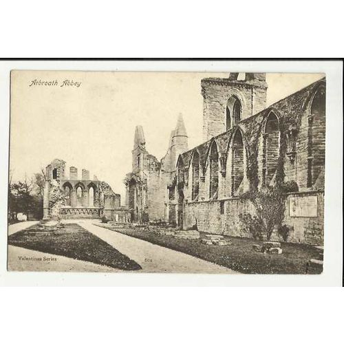 Angus ARBROATH Abbey Postcard by Valentine (a)