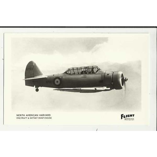 Aviation NORTH AMERICAN HARVARD Postcard by Flight International