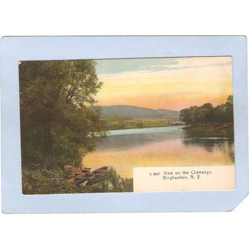 New York Binghamton View On The Chenango River ny_box2~498