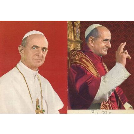 Pope Paul Paulus VI 2x Postcard s