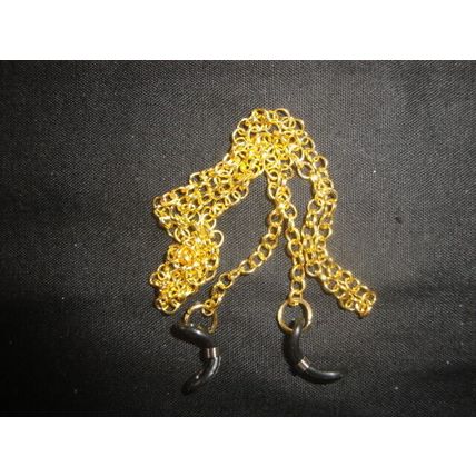 Gold plated 50cm Cable chain strap for driving reading sunglasses teen adult