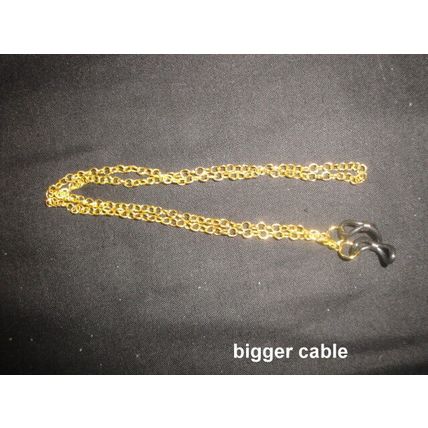 Gold plated 50cm Cable chain strap for driving reading sunglasses teen adult