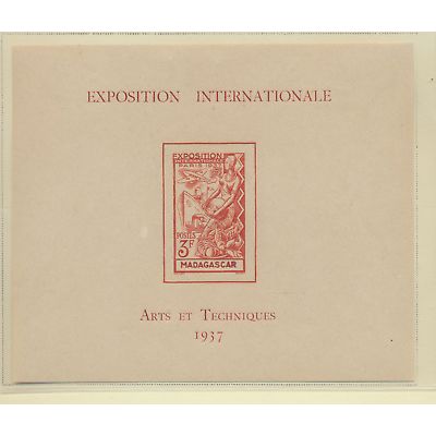 Madagascar Stamp Scott #197, Mint Hinged, 1937 Paris Expo SS