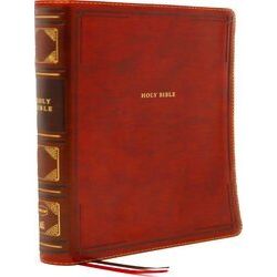 Nkjv, Thinline Bible, Large Print, Leathersoft, Brown, Red Letter, Comfort Print
