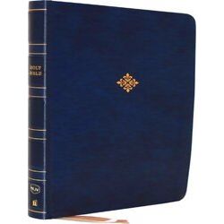 Nkjv, Thinline Bible, Large Print, Leathersoft, Blue, Red Letter, Comfort Print