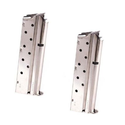 2-PACK 1911 9mm 9rd Nickel Mec-Gar Magazine