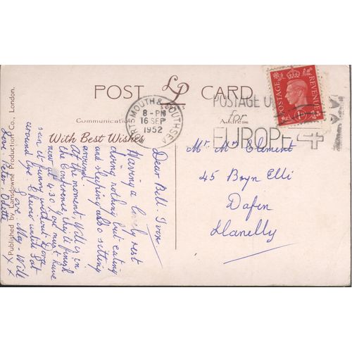 Vintage PC 1952 - Greetings From Southsea Multi-view, Portsmouth, Hampshire