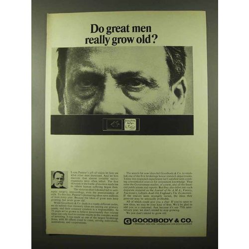 1966 Goodbody & Co. Brokers Ad - Louis Pasteur