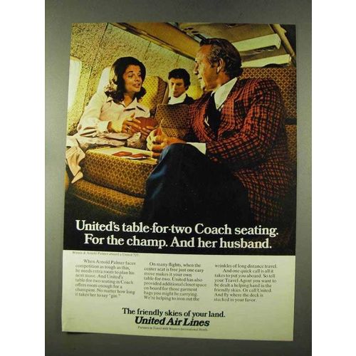 1973 United Air Lines Ad - Arnold Palmer