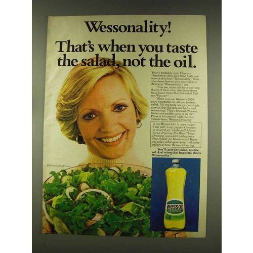 1977 Wesson Oil Ad - Florence Henderson