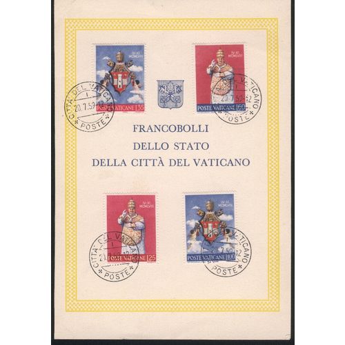 Vatican City 1959 - SG282/5 MS - Coronation Of Pope John XX111 - SHS Vatican