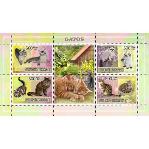 GUINE BISSAU 2007 SHEET MNH CATS GATTI CHATS GATOS KATZEN 2