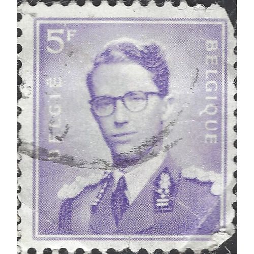 BELGIUM, King Baudouin, violet 1957, 5F, #5