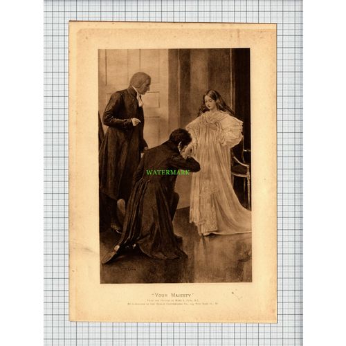 8626) Queen Victoria Mary L Gow - 1900 Print