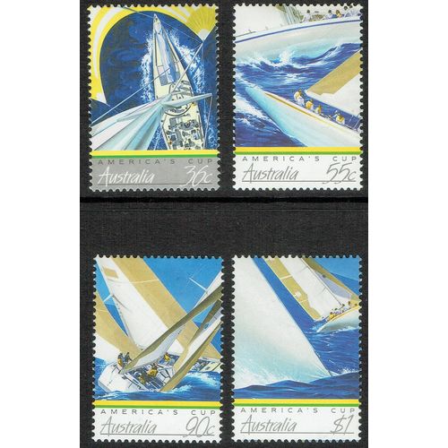 Australia 1987 Americas Cup Yachting set 4v SG1046-1049 UM