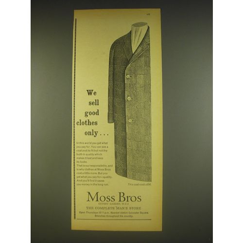 1963 Moss Bros Fashion Ad - We sell good clothes only