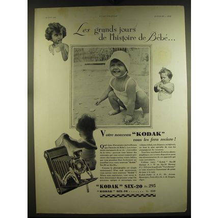 1932 Kodak Six-20 Camera Advertisement - in French - Les grands jours de l'histo