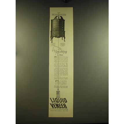 1926 Liquid Veneer Ad - The Vanishing Line