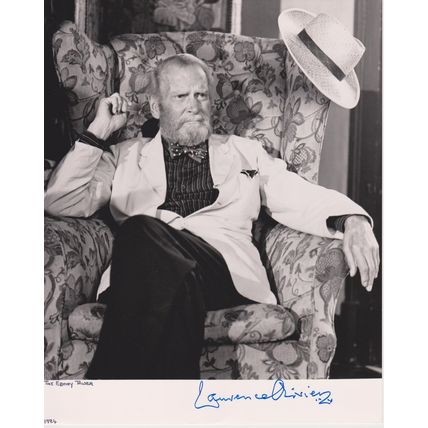 Laurence Olivier Autograph 3, Original Hand Signed Photo