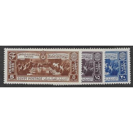 EGY 1936 M/M SET 'SIGNING OF ANGLO - EGYPT TREATY'' (3v) (EBID69-644)