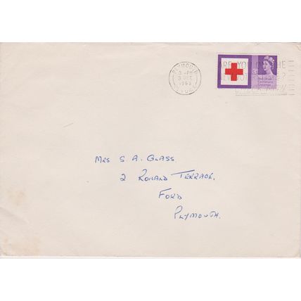 GB 1963 large cover from Plymouth to Plymouth with Red Cross 3d stamp