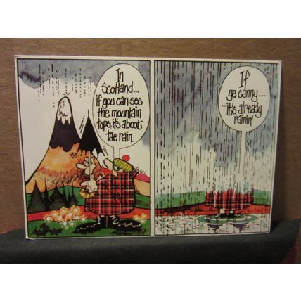 RAIN , SCOTLAND humour. .1992 used postcard by Whiteholme McCormick collection #