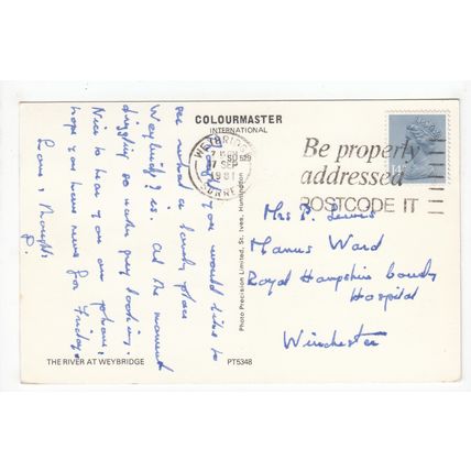 River at Weybridge Postcard 1981 Surrey 5348