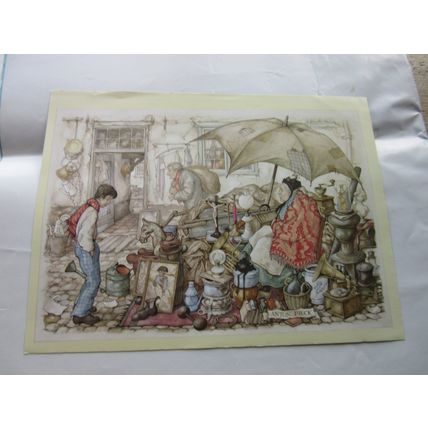 market scene , an ANTON PIECK Print 233 x 175 mm