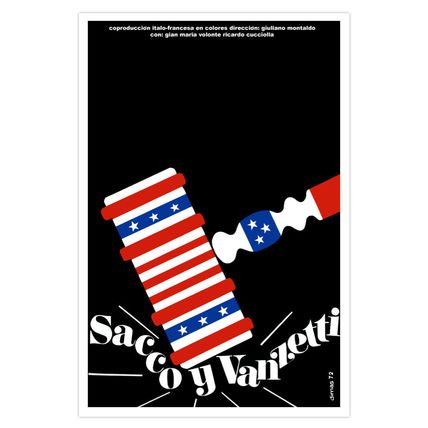 Movie Poster.Italian SACCO y Vanzetti film.History.Graphic Design.Political art