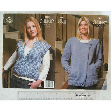 Vintage: King Cole 2922 gilet and jacket, chunky