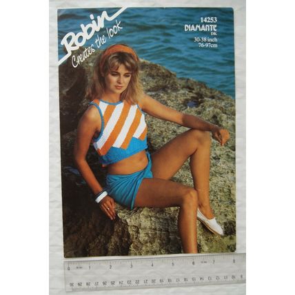 Vintage: Robin 14253 vest top, DK, 30-38 inch, 76-97 cm