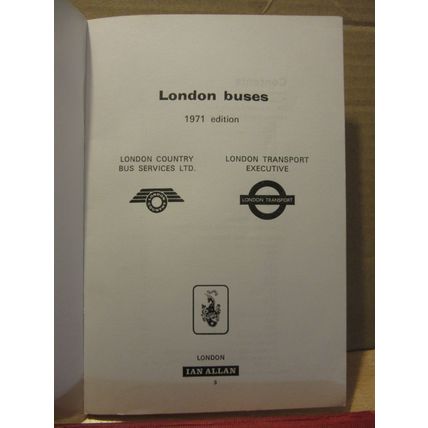 LONDON BUSES spotter's book 1971 used p/b Ian Allan /