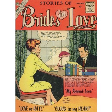 Brides In Love 1950s Comic Book Theatre Director Romance Postcard