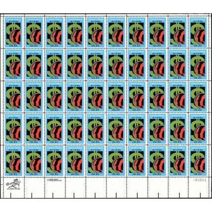 50th anniv. of Credit Union Act Sheet of Fifty 20 Cent Postage Stamps Scott 2075