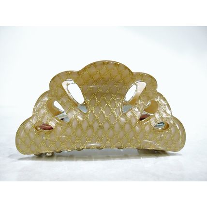Gold glitter hair claw clamp clip for fine thin hair