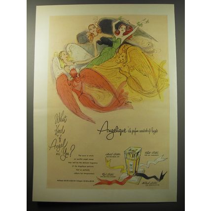1955 Angelique Perfume Ad - What kind of Angel are you?