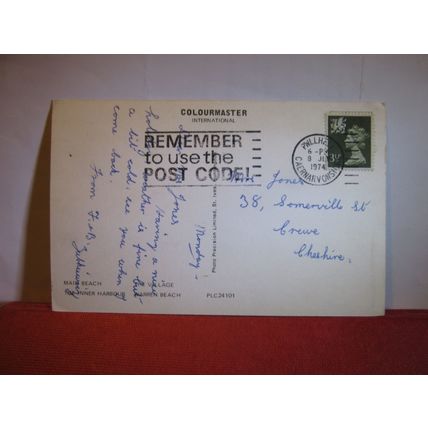 multiview, ABERSOCH, LLANENGAN, GWYNEDD, WALES used postcard Colourmaster 1974 #